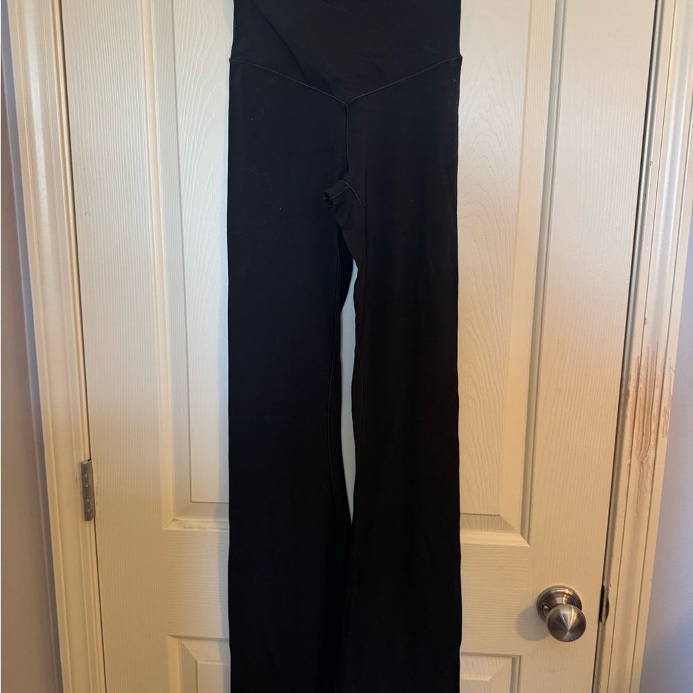 aerie Black High-Waist Flared Leggings